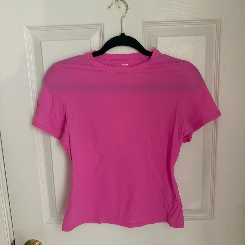 SKIMS Vibrant Pink Short Sleeve Tee